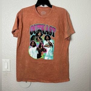 OutKast Acid Wash Vintage T-Shirt in Orange